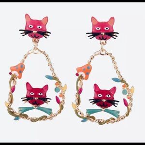 ‎COPY - 🆕🎄PINK N RED CAT EARRINGS